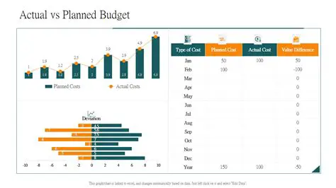 Comparison of Planned and Actual Values