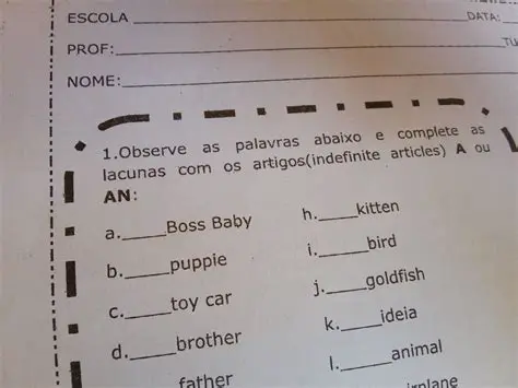 Complete as lacunas com as palavras abaixo