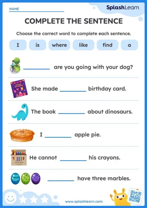 Complete the Sentences with the Given Words