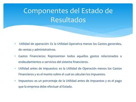 Componentes del Estado de Resultados