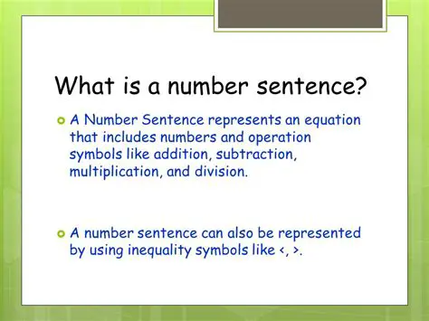 Components of a Number Sentence