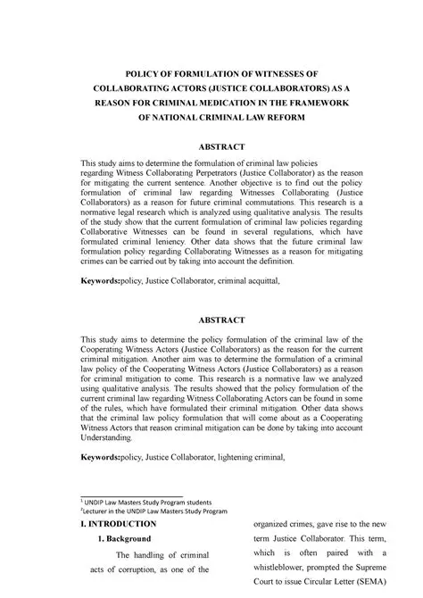 Conception and Implementation of Justice Collaborators in Indonesia