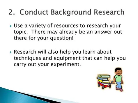 Conduct background research