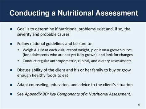 Conducting regular nutritional assessments
