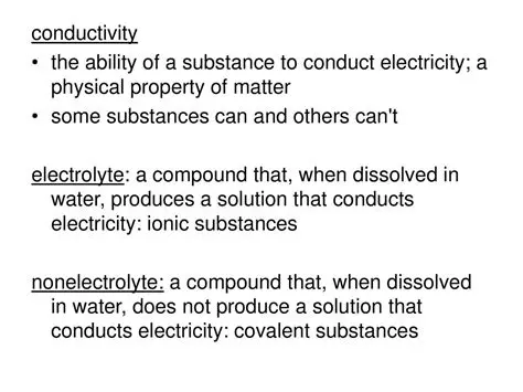 Conductivity of Substances