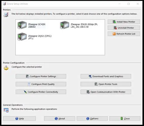 Configure the printer settings