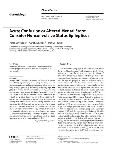 Confusion or altered mental state