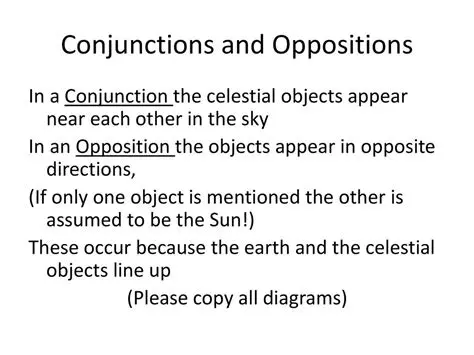 Conjunctions and Oppositions