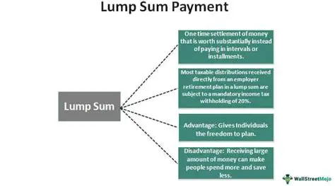 Consider a lump sum payment