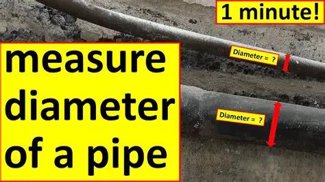 Consider the diameter of the pipe