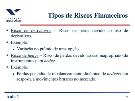 Considerar riscos financeiros