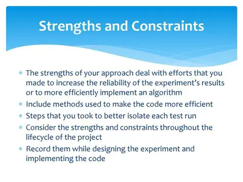 Constraints and Efforts to Deal with Them