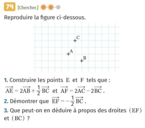 Construction des Points E et F