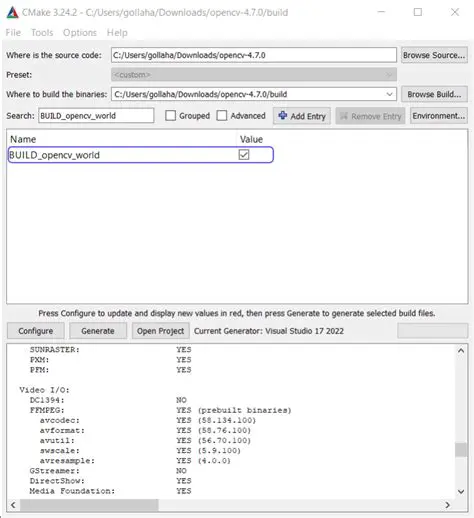 Consult the CMake documentation