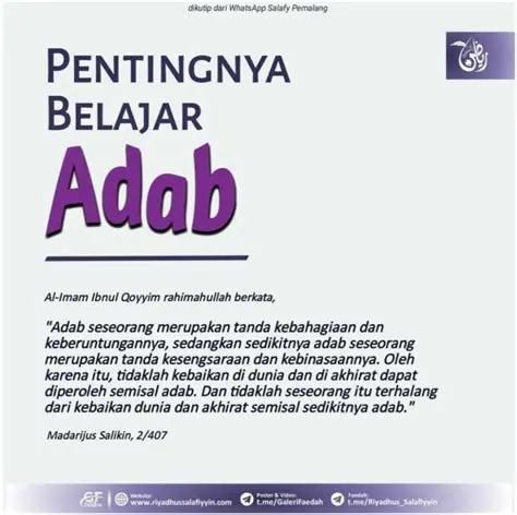 Contoh Adab dalam Masyarakat Arab