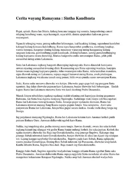 Contoh Cerita Wayang Kulit