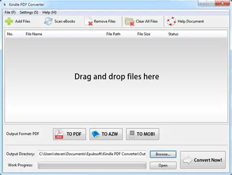Conversion between Kindle and PDF formats