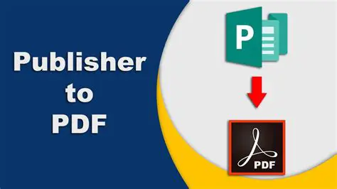 Convert Publisher documents to PDF