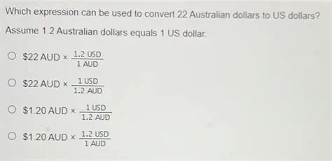Converting 22 Australian Dollars to US Dollars