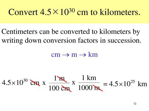 Converting 3cm to Kilometers