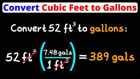 Converting Gallons and Feet