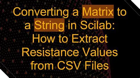Converting the Matrix to a String