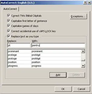 Corectarea Greselilor de Ortografie
