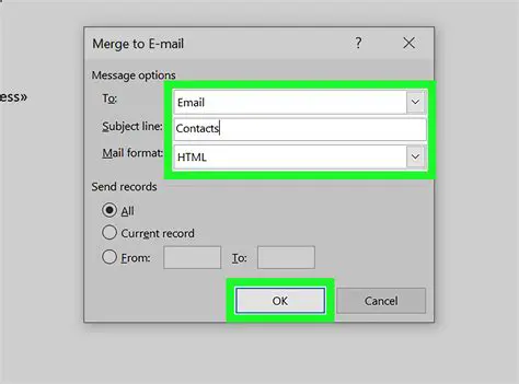 Creating a Mail Merge Template in Word