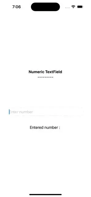 Creating a Numeric TextField