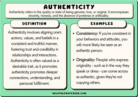 Creating a Sense of Authenticity