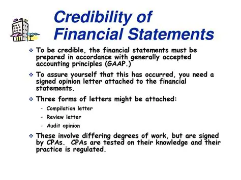 Credibility of Financial Statements