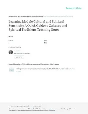 Cultural and spiritual sensitivity