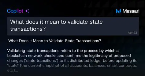 Current State of Transaction Validation