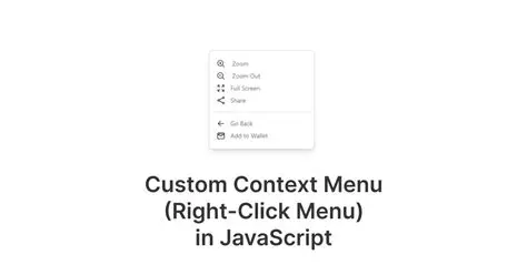 Customizable context menus