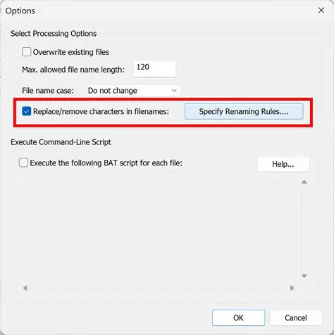 Customizable Renaming Rules