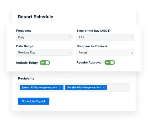 Customize and schedule reports