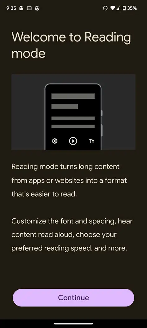 Customize the reading mode
