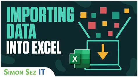 Data Entry and Importing from Excel Templates