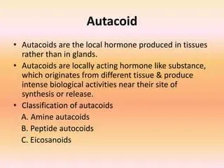 Decoding the Enigma of Wtacoid: Exploring Autacoid-like Biological Messengers