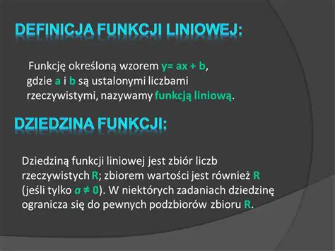 Definicja funkcji liniowej