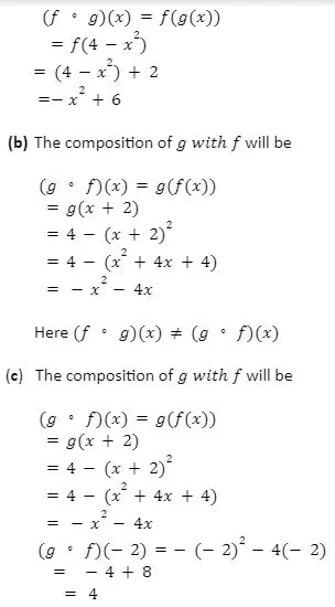 Defining the Composition of f and g