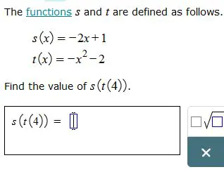 Defining the Functions s and t