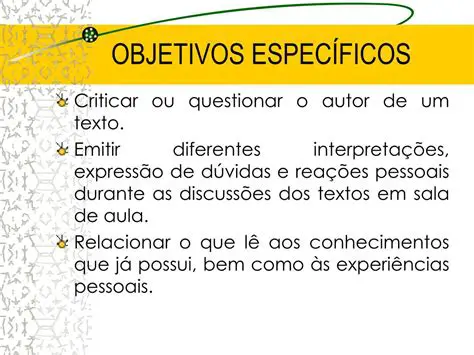 Definir o objetivo do texto