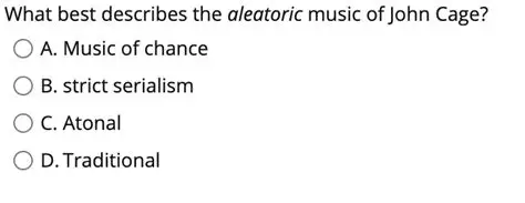 Definition of Aleatoric Music