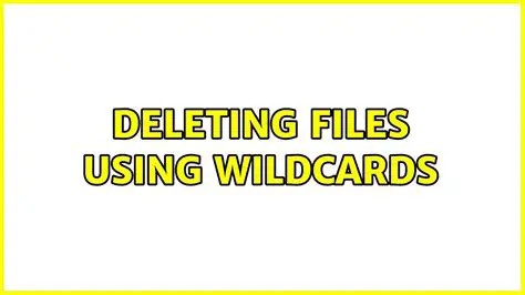 Deleting files using wildcards