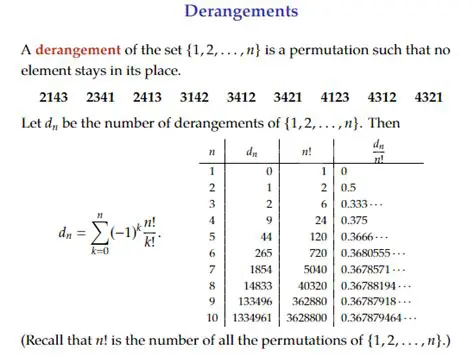 Derangements and the Number of Fixpoints