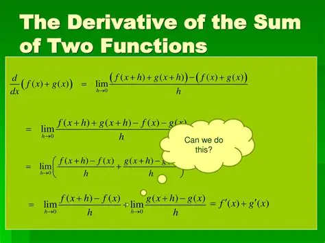 Derivative of the Sum of Two Functions