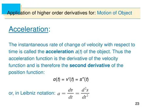 Derivatives and Acceleration