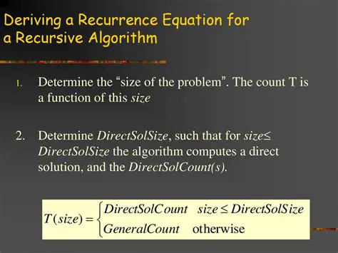 Deriving the Recursive Equation
