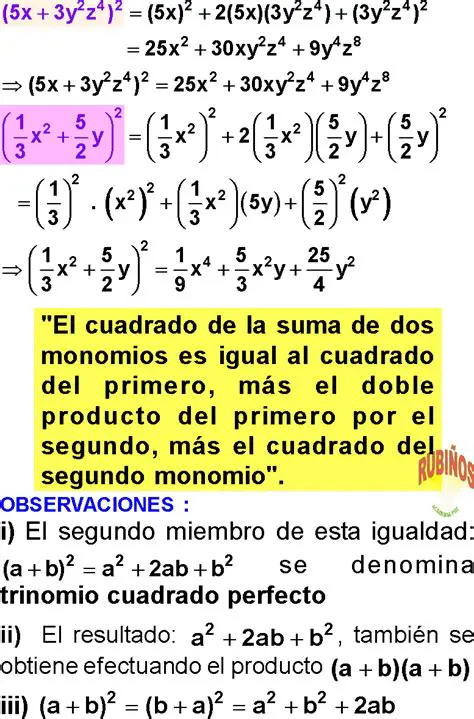 Desarrollo del producto de binomios